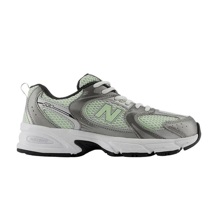 Кроссовки New Balance 530 Big Kid 'Dark Silver Metallic Melon', зеленый 
Кроссовки New Balance 530 Big Kid 'Dark Silver Metallic Melon', зеленый