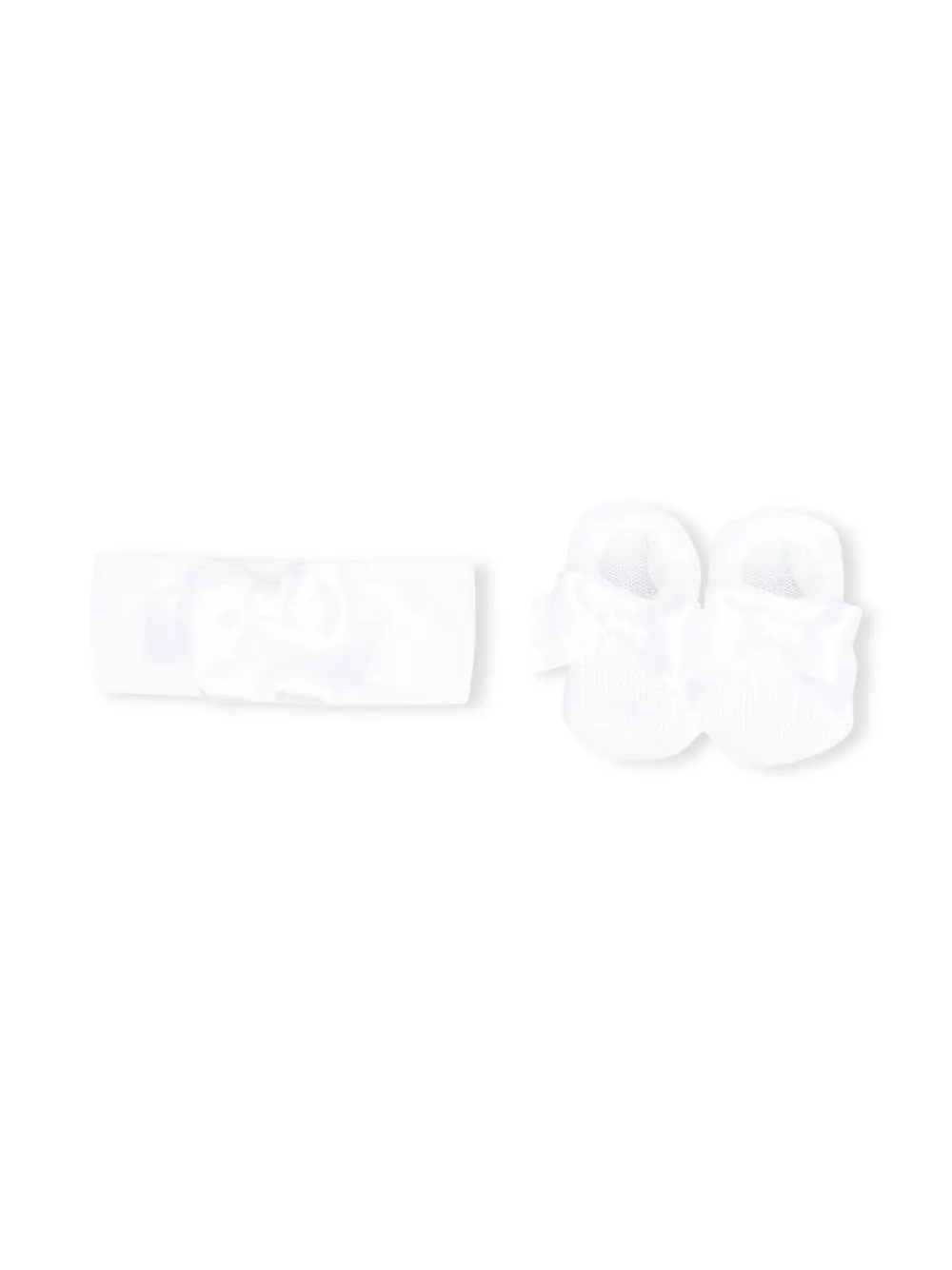 Комплект из повязки на голову и пинеток La Perla Kids, белый
Комплект из повязки на голову и пинеток La Perla Kids, белый