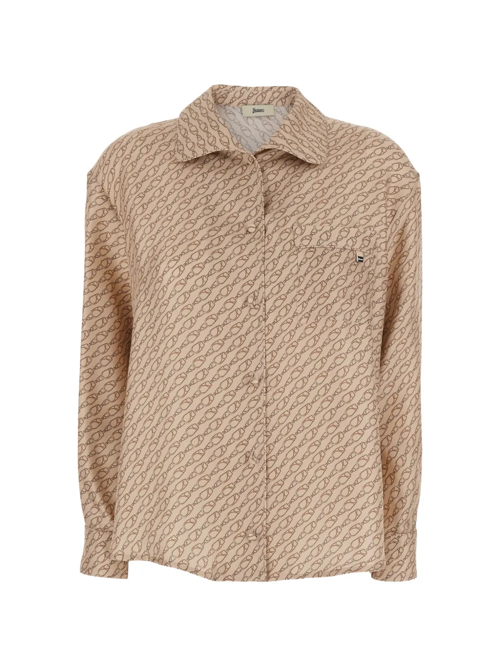 Рубашка с цепным принтом Herno, бежевый
Рубашка с цепным принтом Herno, бежевый