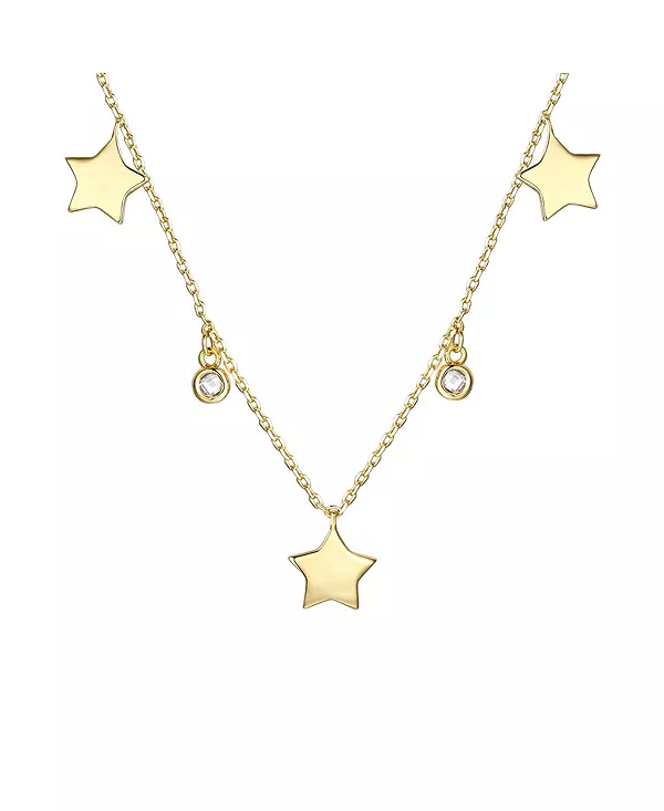 Ожерелье с подвеской в виде звезды, покрытое 14-каратным золотом, с каплями кубического циркония Gigigirl, gold
Ожерелье с подвеской в виде звезды, покрытое 14-каратным золотом, с каплями кубического циркония Gigigirl, gold