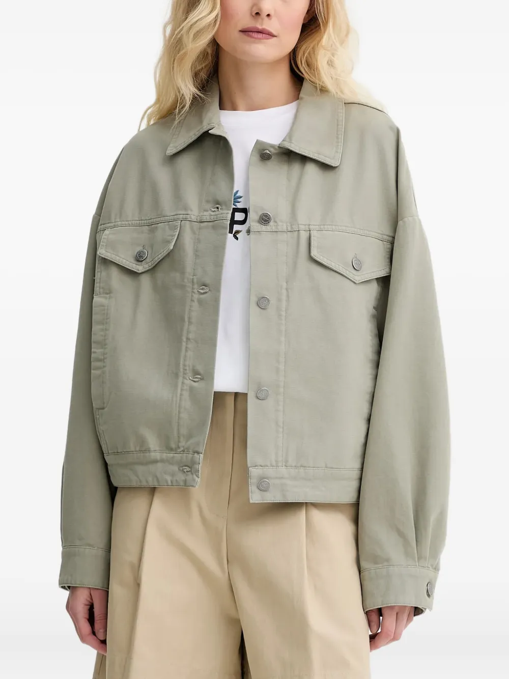 Куртка Cally на пуговицах A.P.C., зеленый
Куртка Cally на пуговицах A.P.C., зеленый