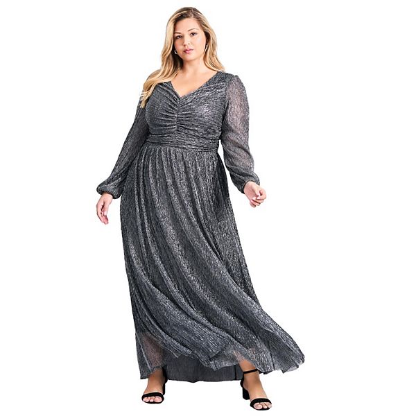 Женское платье макси Lucia Plisse plus size Avenue, Gunmetal
Женское платье макси Lucia Plisse plus size Avenue, Gunmetal