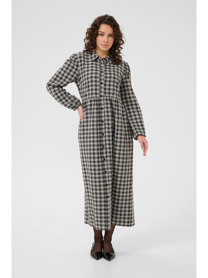 Платье KAelna свободного кроя в черно-серую клетку Kaffe
Платье KAelna свободного кроя в черно-серую клетку Kaffe