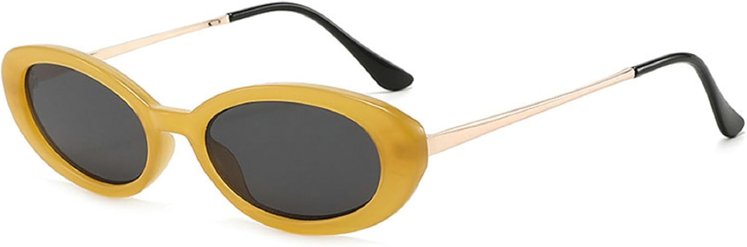 Ретро-солнцезащитные очки маленького овального размера для женщин и мужчин, модные черные солнцезащитные очки в узкой металлической оправе, 2025 год mincl, Yellow Black
Ретро-солнцезащитные очки маленького овального размера для женщин и мужчин, модные черные солнцезащитные очки в узкой металлической оправе, 2025 год mincl, Yellow Black