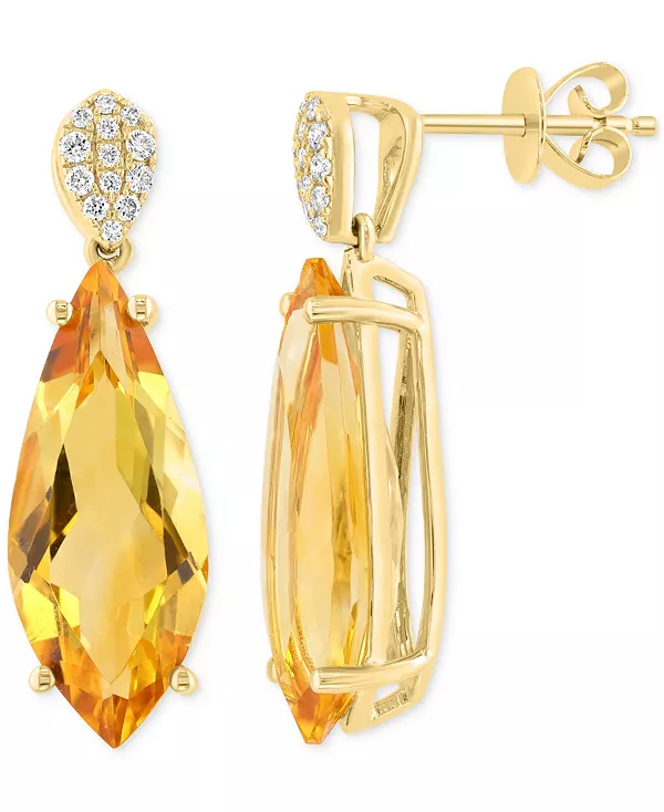 Серьги-Подвески Effy с цитрином (8-5/8 карата) и бриллиантом (1/6 карата) из 14-каратного желтого золота Effy Collection, citrine
Серьги-Подвески Effy с цитрином (8-5/8 карата) и бриллиантом (1/6 карата) из 14-каратного желтого золота Effy Collection, citrine