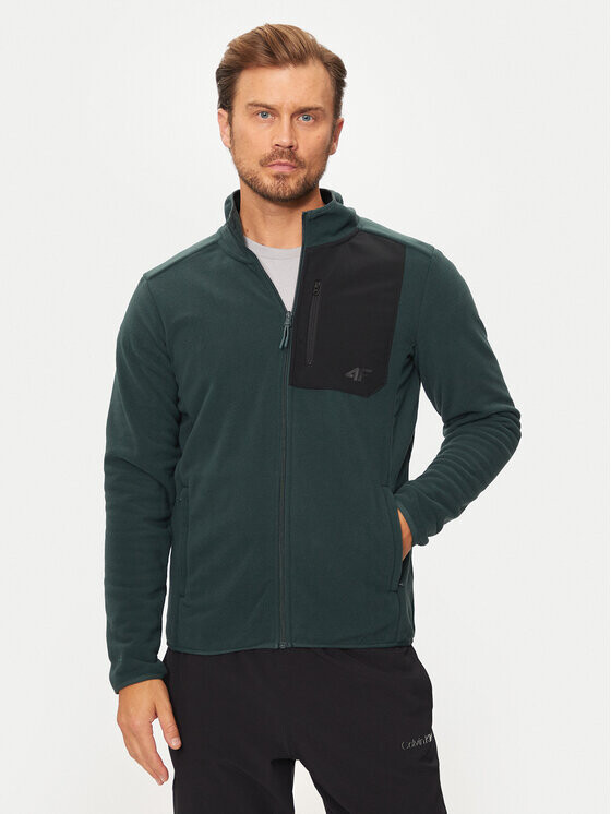 Флисовая куртка стандартного кроя 4F, зеленый 
Флисовая куртка стандартного кроя 4F, зеленый