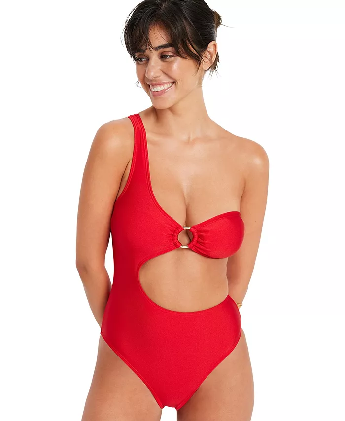 Женский слитный купальник на одно плечо LSCN by LASCANA, красный
Женский слитный купальник на одно плечо LSCN by LASCANA, красный