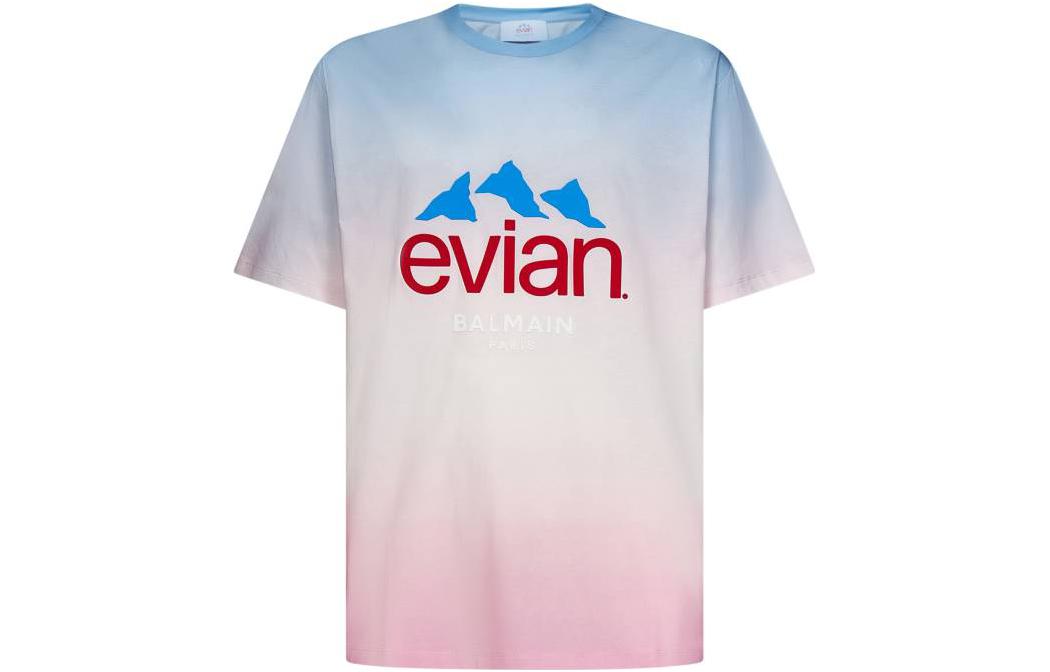Футболка X Evian с градиентным эффектом BALMAIN, синяя
Футболка X Evian с градиентным эффектом BALMAIN, синяя