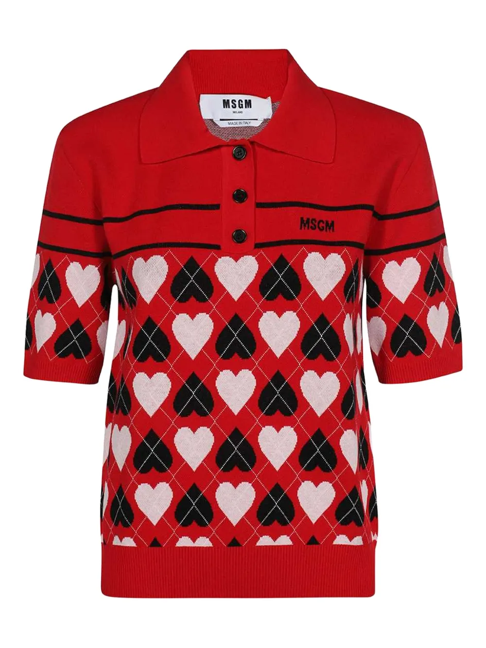 Рубашка поло с узором MSGM, красный
Рубашка поло с узором MSGM, красный