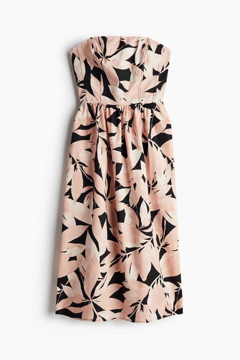 Хлопковое платье-бандо H&M, черный
Хлопковое платье-бандо H&M, черный