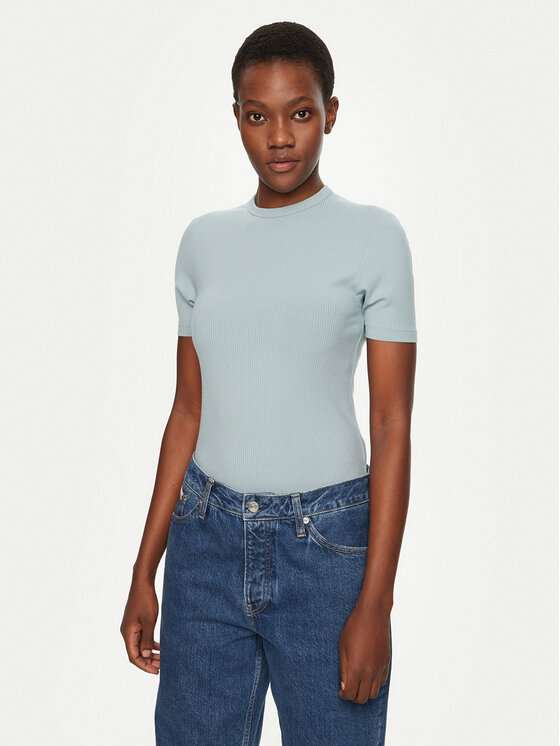 Облегающая футболка K20K208052 Calvin Klein, голубой 
Облегающая футболка K20K208052 Calvin Klein, голубой