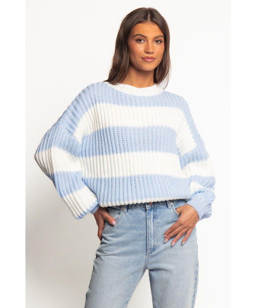 Вязаный свитер Courtney в толстую полоску - сине-кремовый Petal and Pup, Blue
Вязаный свитер Courtney в толстую полоску - сине-кремовый Petal and Pup, Blue
