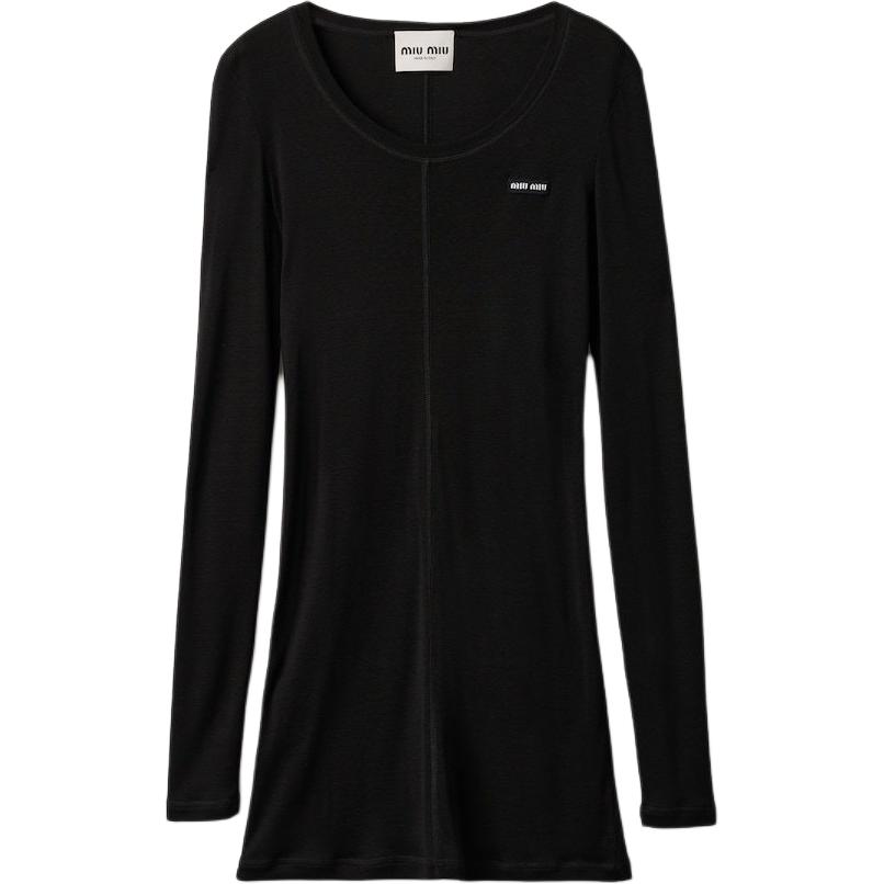 Футболка с логотипом MIU MIU, черная
Футболка с логотипом MIU MIU, черная