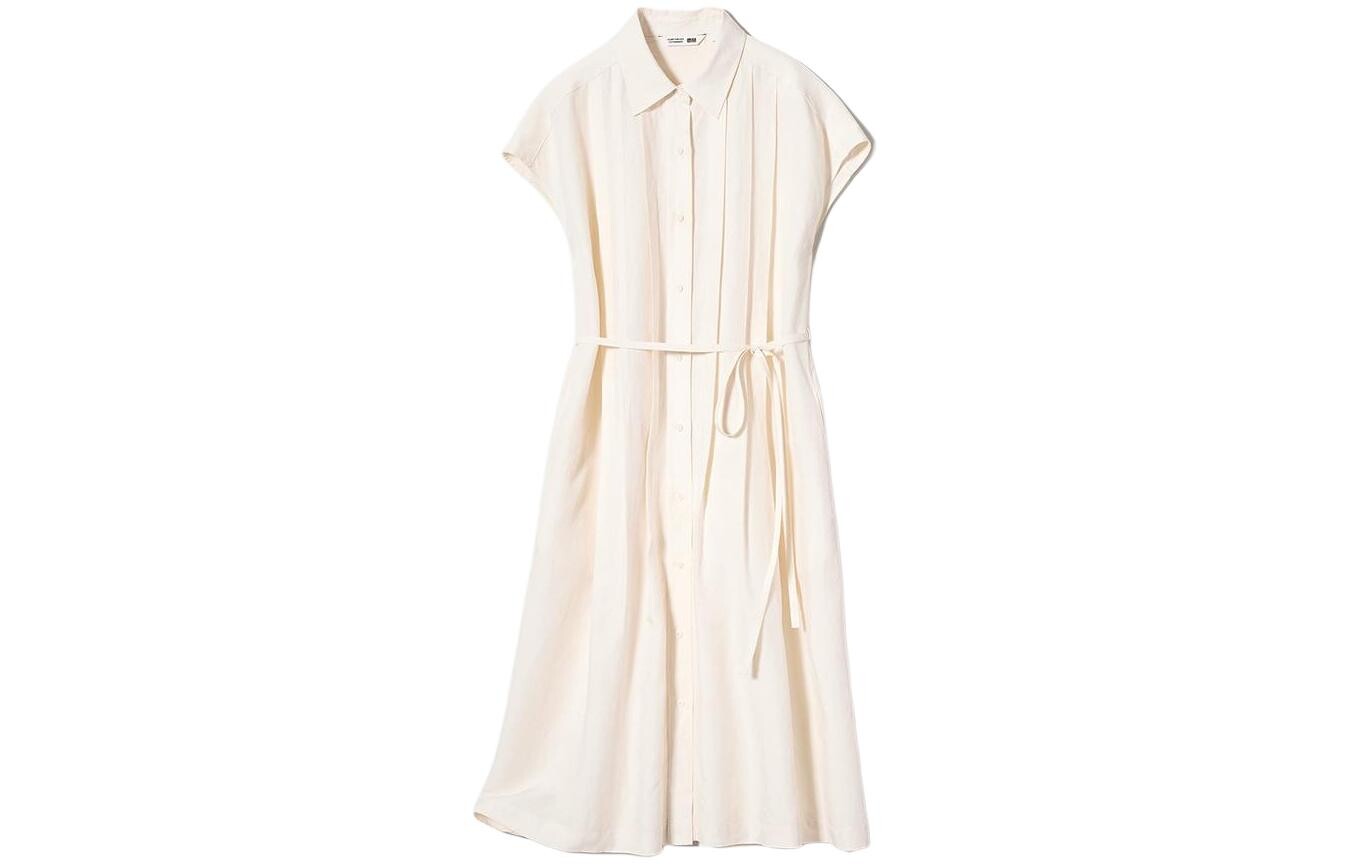 Дубль Платье с короткими рукавами от X CDC Co-brand, женское, светло-бежевое Uniqlo
Дубль Платье с короткими рукавами от X CDC Co-brand, женское, светло-бежевое Uniqlo