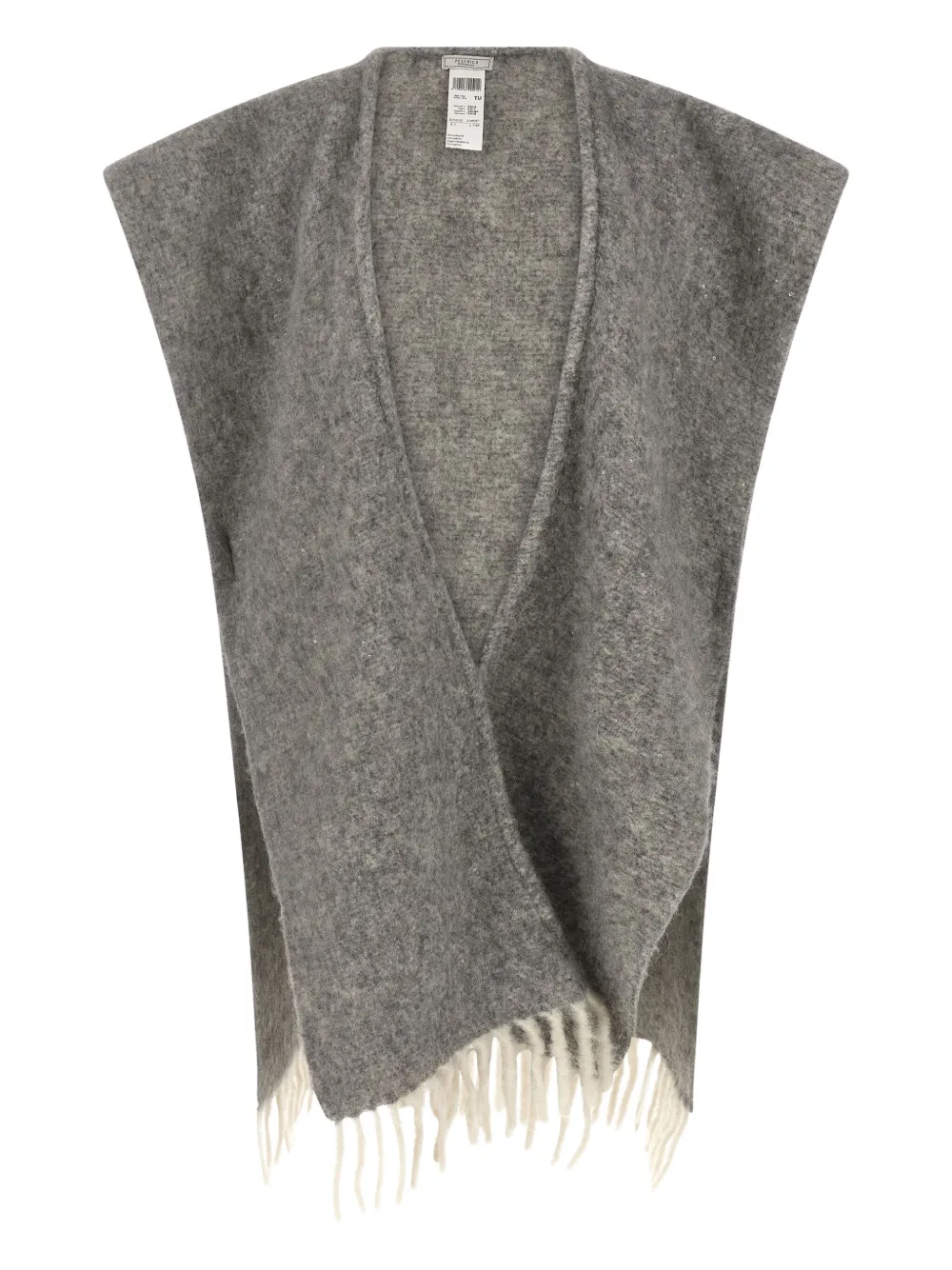 Пончо с бахромой из пайеток Peserico, серый
Пончо с бахромой из пайеток Peserico, серый