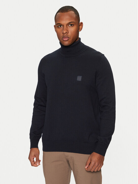 Свитер с высоким воротником обычного кроя Boss, синий
Свитер с высоким воротником обычного кроя Boss, синий