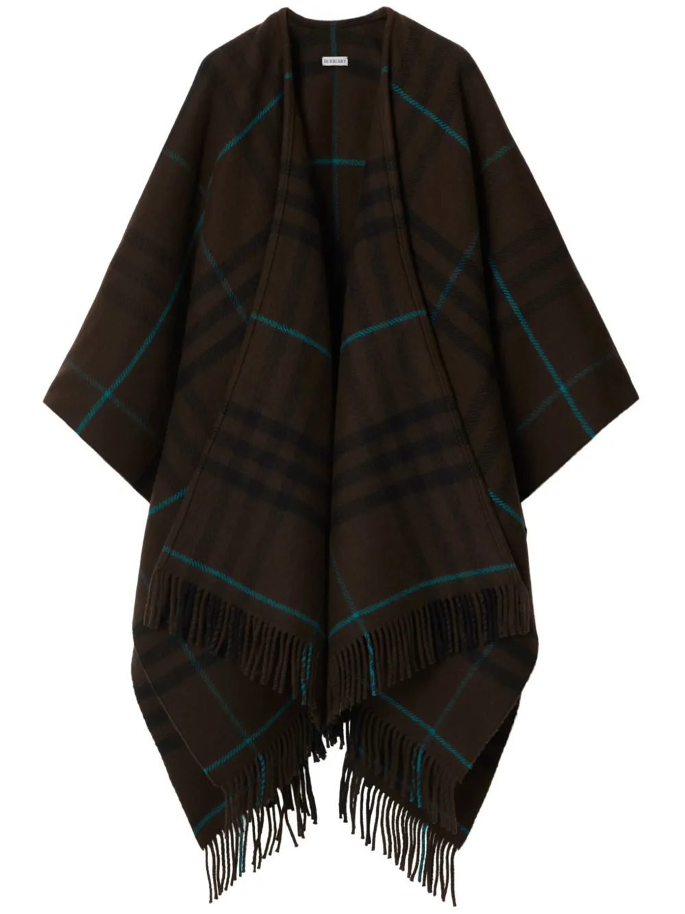 Клетчатый кейп с бахромой BURBERRY, коричневый
Клетчатый кейп с бахромой BURBERRY, коричневый