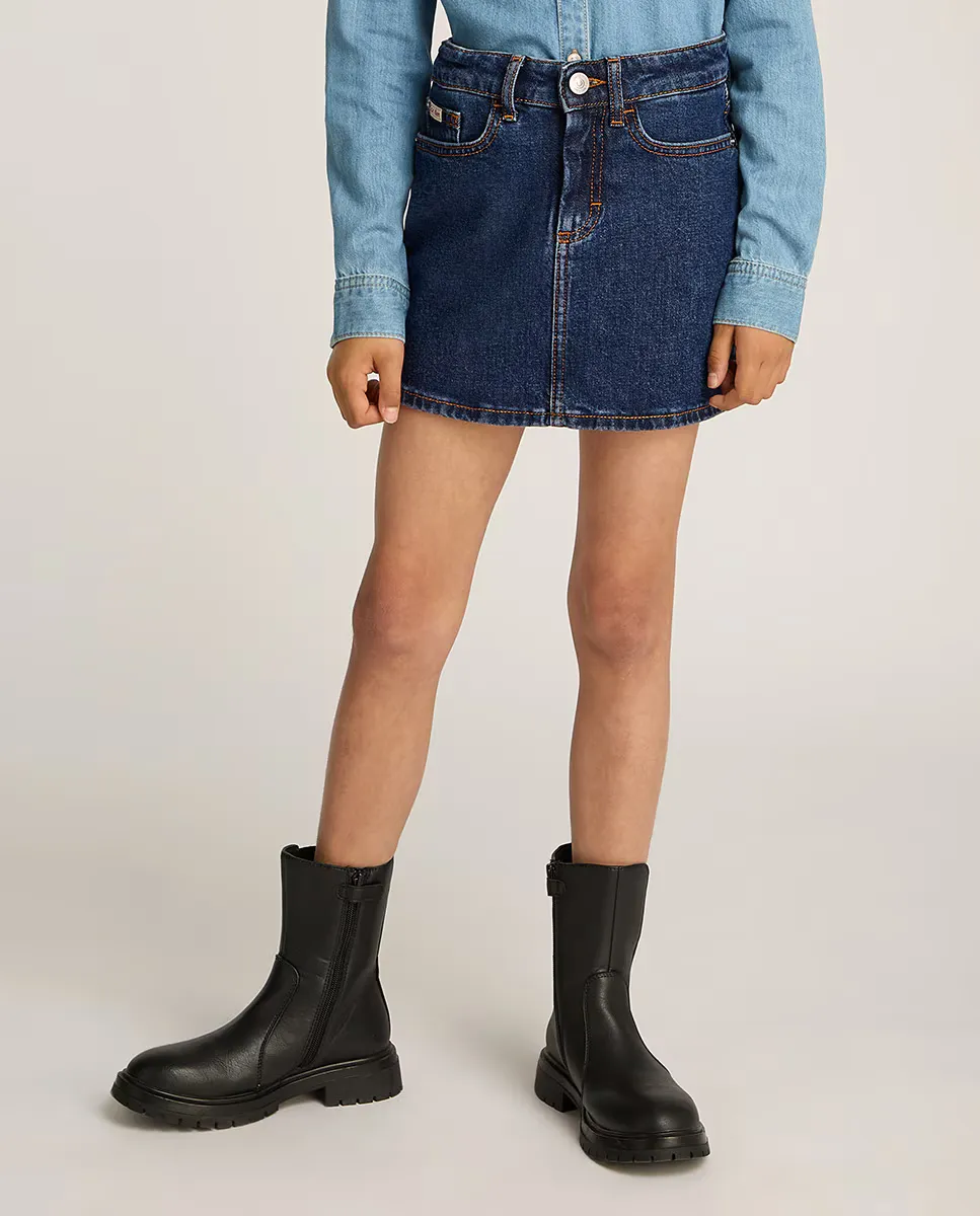 Джинсовая мини-юбка для девочки Calvin Klein, синий
Джинсовая мини-юбка для девочки Calvin Klein, синий