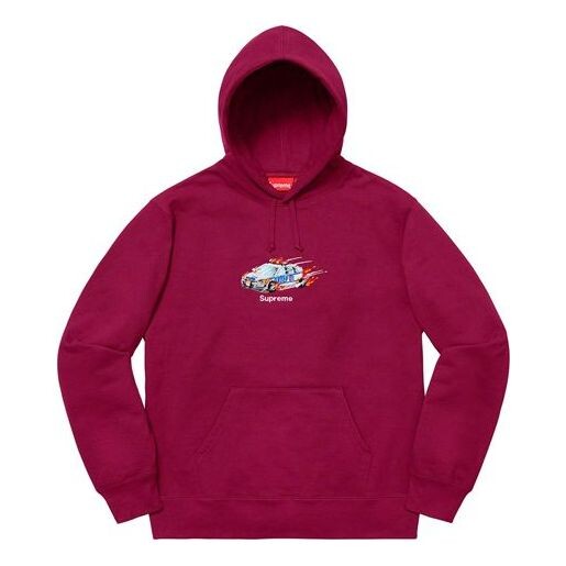 Толстовка fw19 week 5 cop car hooded sweatshirt Supreme, фиолетовый 
Толстовка fw19 week 5 cop car hooded sweatshirt Supreme, фиолетовый