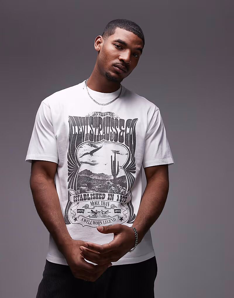 Футболка свободного кроя Levi's Vintage с принтом концертного постера белого цвета
Футболка свободного кроя Levi's Vintage с принтом концертного постера белого цвета