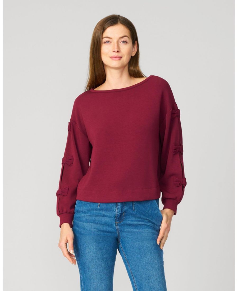 Женская толстовка из ткани дайвинг с бантом на рукавах Cable & Gauge, Tawny port
Женская толстовка из ткани дайвинг с бантом на рукавах Cable & Gauge, Tawny port