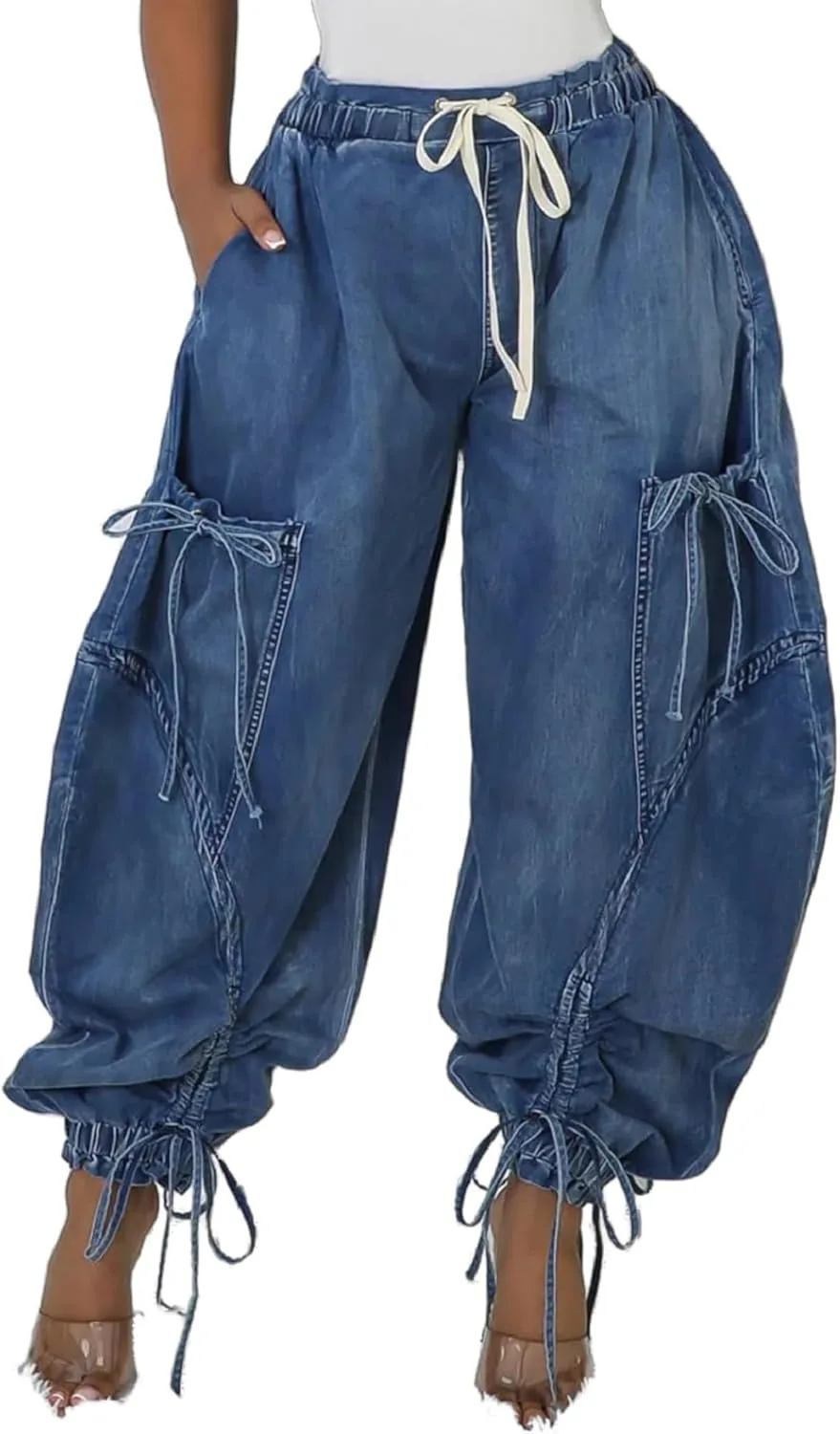 Tbahhir мешковатые карго джинсы для женщин с высокой талией и широкими штанинами
Tbahhir мешковатые карго джинсы для женщин с высокой талией и широкими штанинами