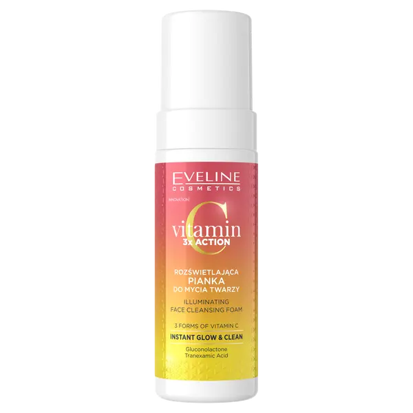 Осветляющая пенка для умывания лица, 150 мл Eveline Cosmetics Vitamin c 3xaction
Осветляющая пенка для умывания лица, 150 мл Eveline Cosmetics Vitamin c 3xaction