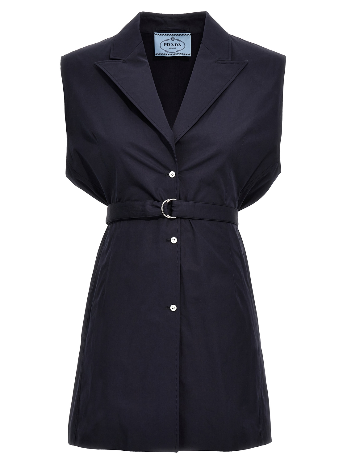 Жилет из поплина с ремнем Prada, синий
Жилет из поплина с ремнем Prada, синий