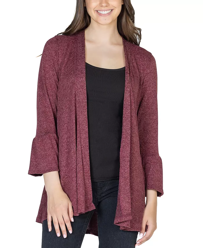 Женский кардиган с рукавами-колокольчиками три четверти 24seven Comfort Apparel, фиолетовый
Женский кардиган с рукавами-колокольчиками три четверти 24seven Comfort Apparel, фиолетовый