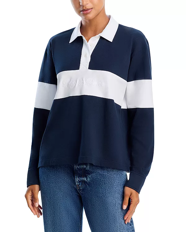 Рубашка-Поло для регби с длинным рукавом Rag & Bone, синий
Рубашка-Поло для регби с длинным рукавом Rag & Bone, синий