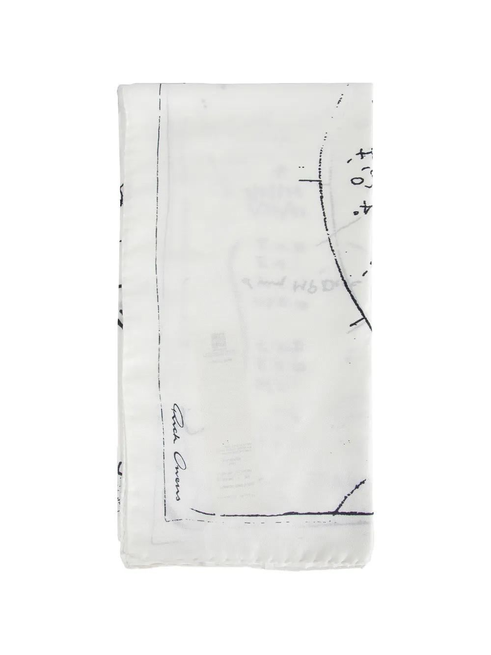 Платок с принтом Rick Owens, белый
Платок с принтом Rick Owens, белый