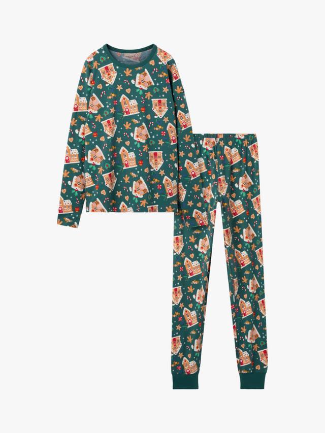 Пижамный комплект с принтом пряничного домика из хлопковой смеси Polarn O. Pyret, Green
Пижамный комплект с принтом пряничного домика из хлопковой смеси Polarn O. Pyret, Green