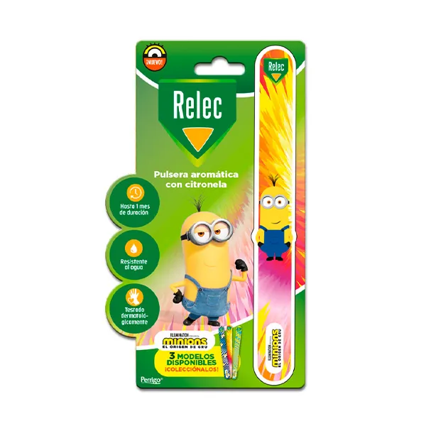 Детский браслет против комаров Pulsera Minions Rosa Relec, 1 UD
Детский браслет против комаров Pulsera Minions Rosa Relec, 1 UD