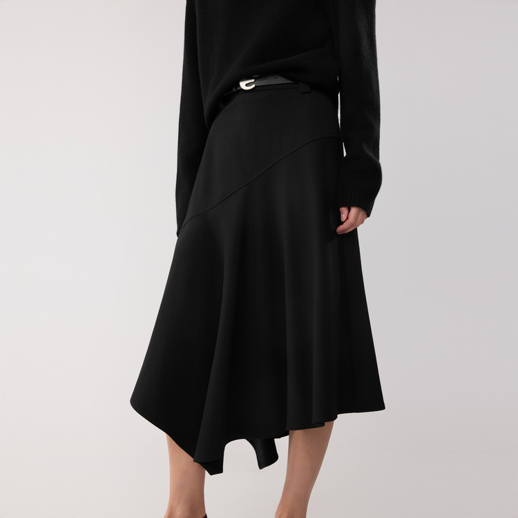 ELLE Повседневная длинная юбка женская черная умеренная миди юбка A-силуэта
ELLE Повседневная длинная юбка женская черная умеренная миди юбка A-силуэта