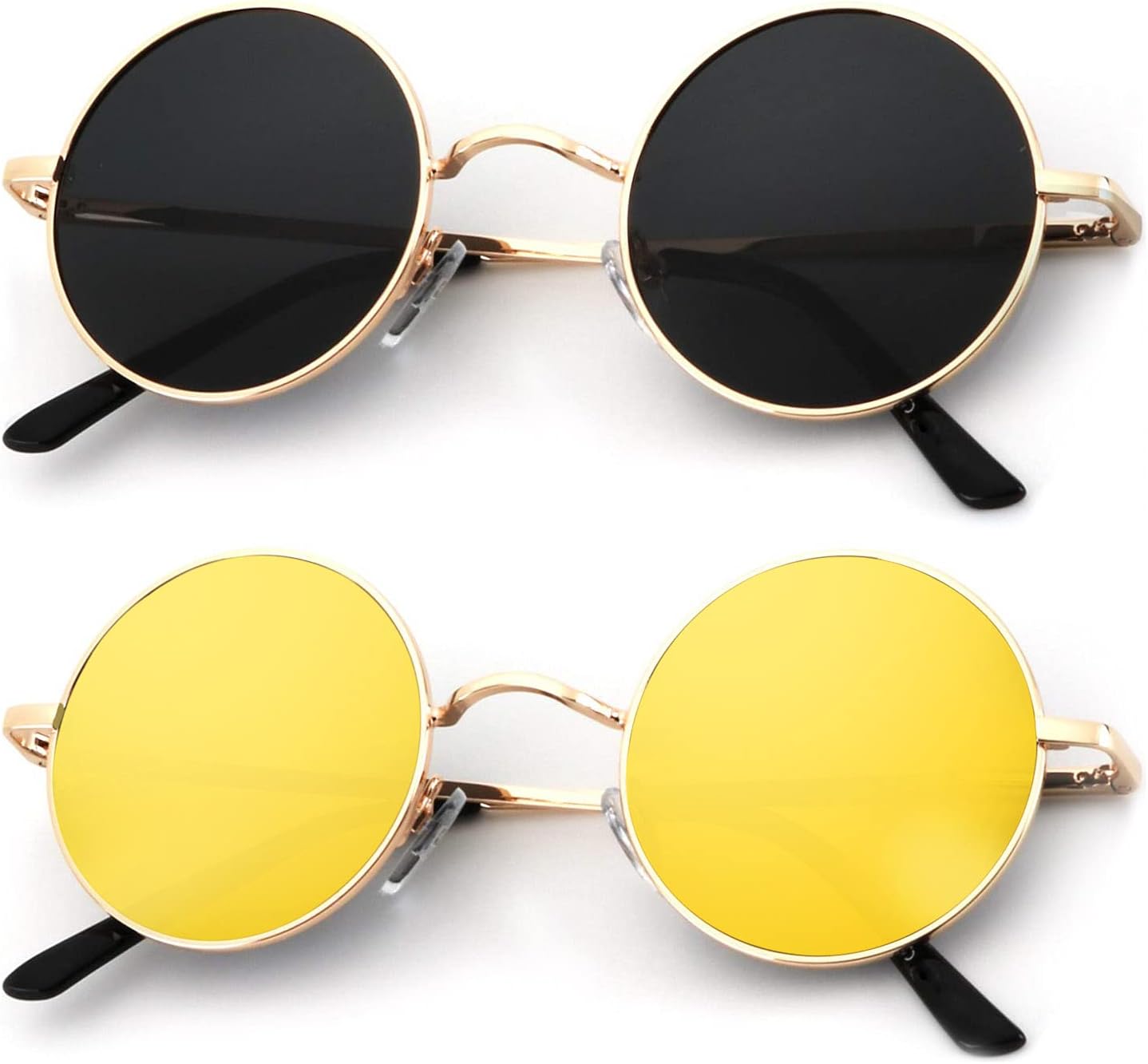 Круглые поляризованные солнцезащитные очки KALIYADI для мужчин и женщин в стиле ретро с металлическим ремешком и эффектом хиппи, защита от УФ-излучения, B22-golden Frame Black Lens + Golden Frame Yellow Lens
Круглые поляризованные солнцезащитные очки KALIYADI для мужчин и женщин в стиле ретро с металлическим ремешком и эффектом хиппи, защита от УФ-излучения, B22-golden Frame Black Lens + Golden Frame Yellow Lens