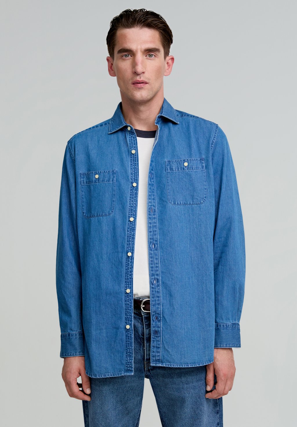 Рубашка VINTAGE Scalpers, синий деним
Рубашка VINTAGE Scalpers, синий деним