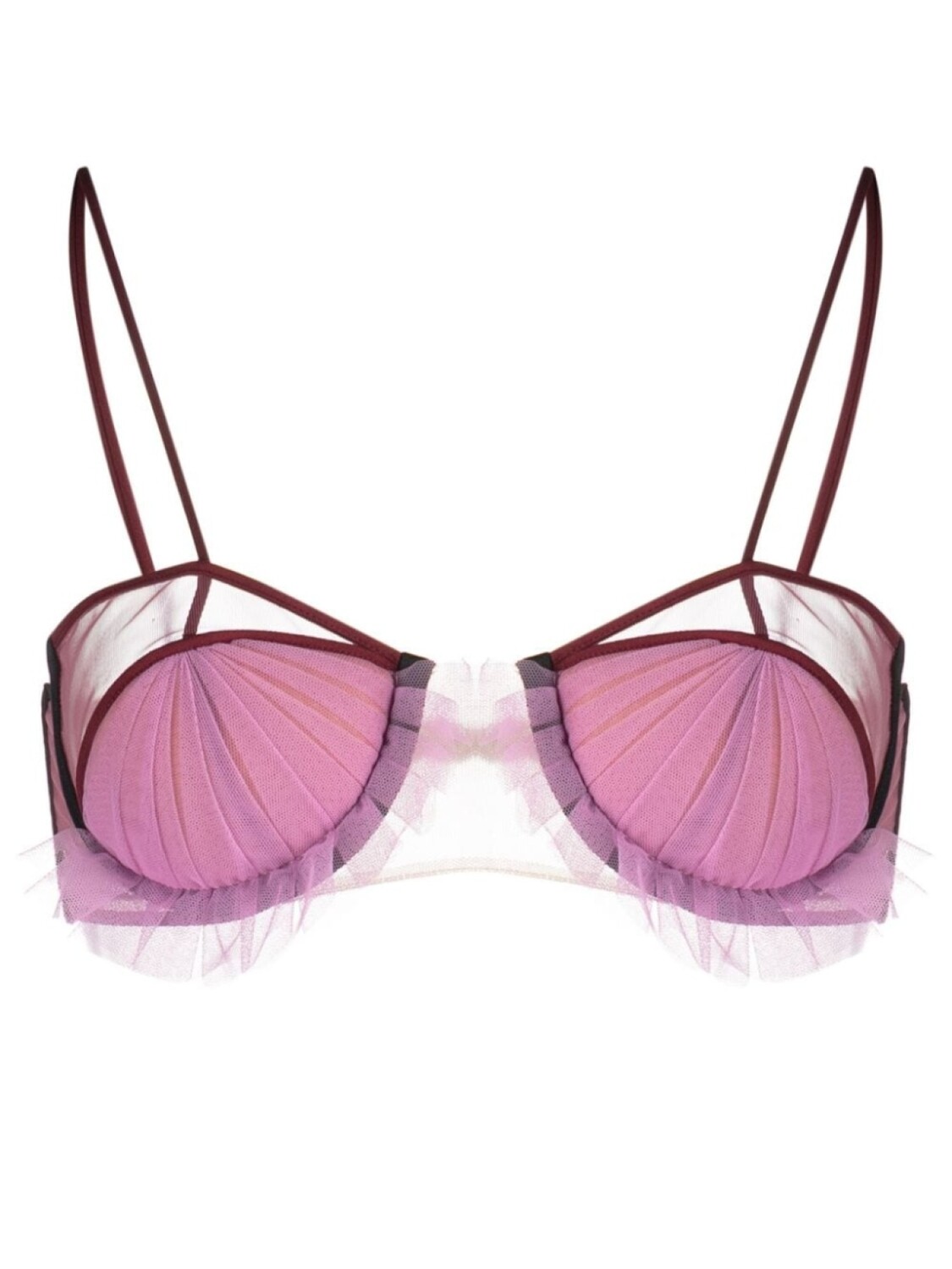 Nensi Dojaka полупрозрачный бюстгальтер со вставками, фиолетовый
Nensi Dojaka полупрозрачный бюстгальтер со вставками, фиолетовый