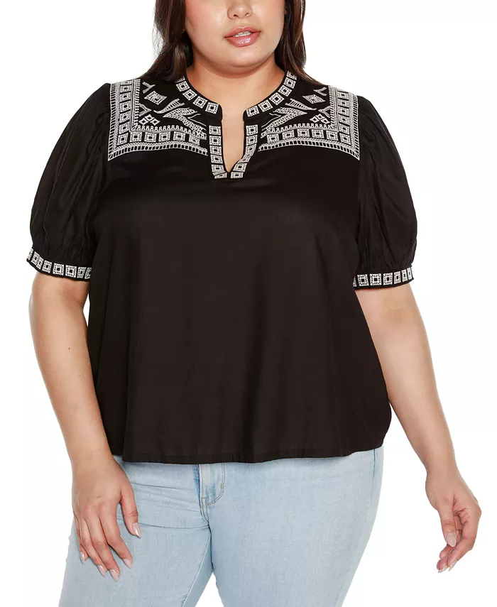 Топ с короткими рукавами Black Label Plus Size с вышивкой в стиле бохо Belldini, черный
Топ с короткими рукавами Black Label Plus Size с вышивкой в стиле бохо Belldini, черный
