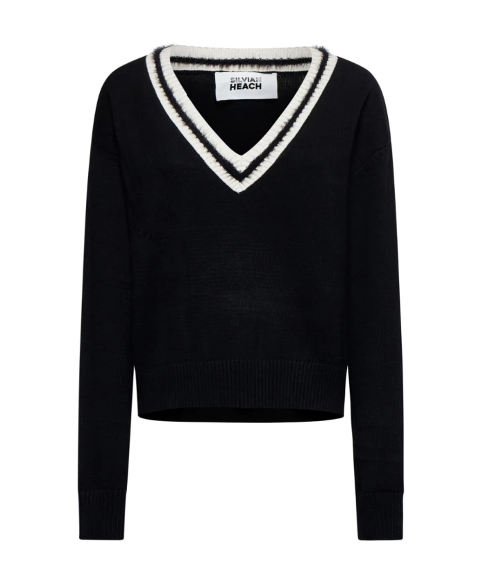 Рубашка с V-образным вырезом и контрастными деталями. Silvian Heach, черный
Рубашка с V-образным вырезом и контрастными деталями. Silvian Heach, черный