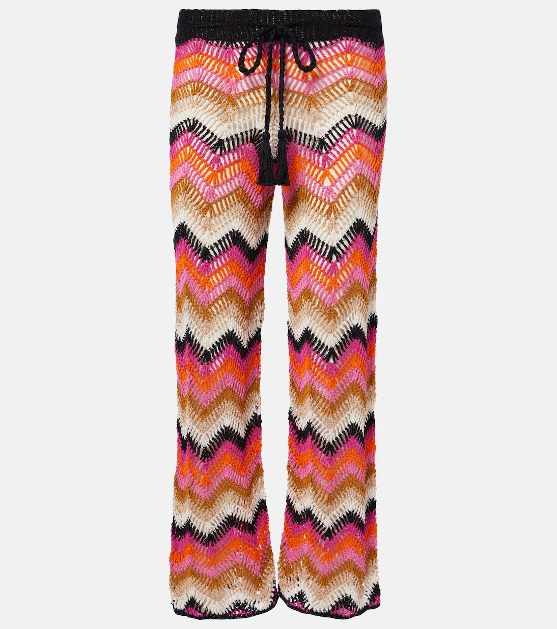 Хлопковые крючком широкие брюки Anna Kosturova, Multi Stripes
Хлопковые крючком широкие брюки Anna Kosturova, Multi Stripes