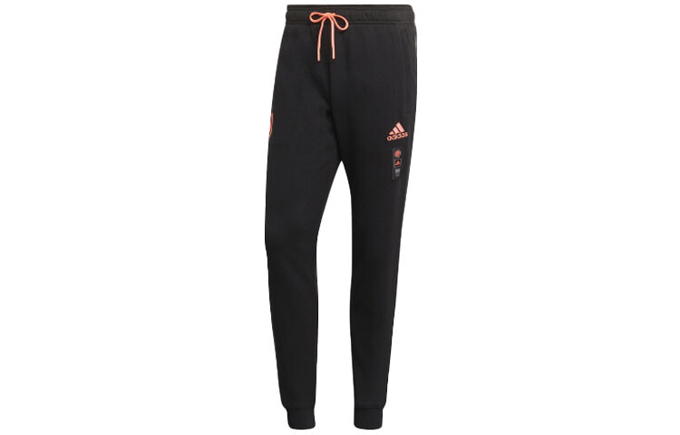 Трикотажные спортивные штаны мужские черные Adidas, черный 
Трикотажные спортивные штаны мужские черные Adidas, черный