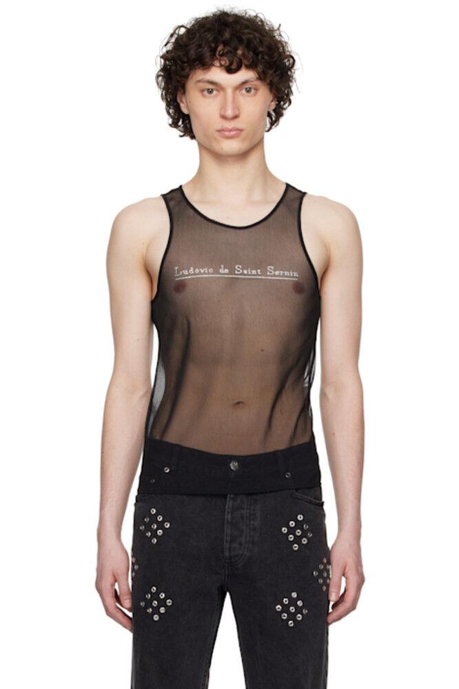 Черная майка с кристаллами Ludovic de Saint Sernin
Черная майка с кристаллами Ludovic de Saint Sernin