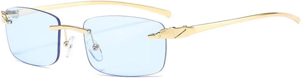 Винтажные солнцезащитные очки без оправы с рисунком гепарда для женщин, конфетные цвета, прозрачные линзы, дизайнерские солнцезащитные очки для мужчин SZVVBKK, Golden Blue
Винтажные солнцезащитные очки без оправы с рисунком гепарда для женщин, конфетные цвета, прозрачные линзы, дизайнерские солнцезащитные очки для мужчин SZVVBKK, Golden Blue