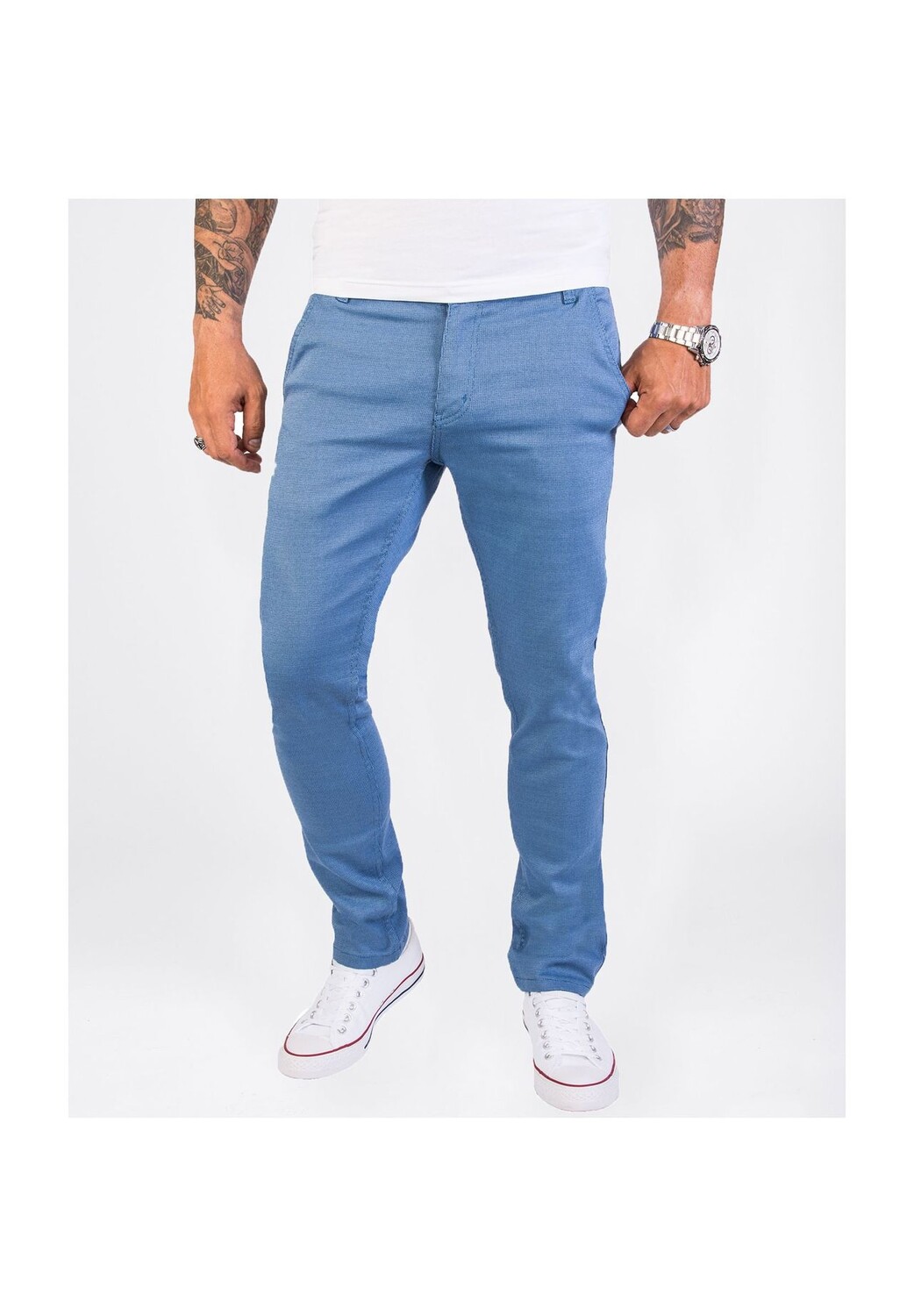 Брюки из ткани Брюки-чиносы приталенного кроя Rock Creek, цвет Himmelblau 
Брюки из ткани Брюки-чиносы приталенного кроя Rock Creek, цвет Himmelblau