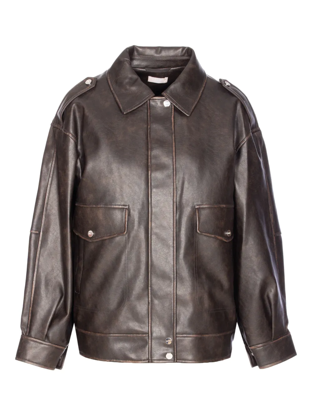 Бомбер с накладными карманами Liu Jo, коричневый
Бомбер с накладными карманами Liu Jo, коричневый