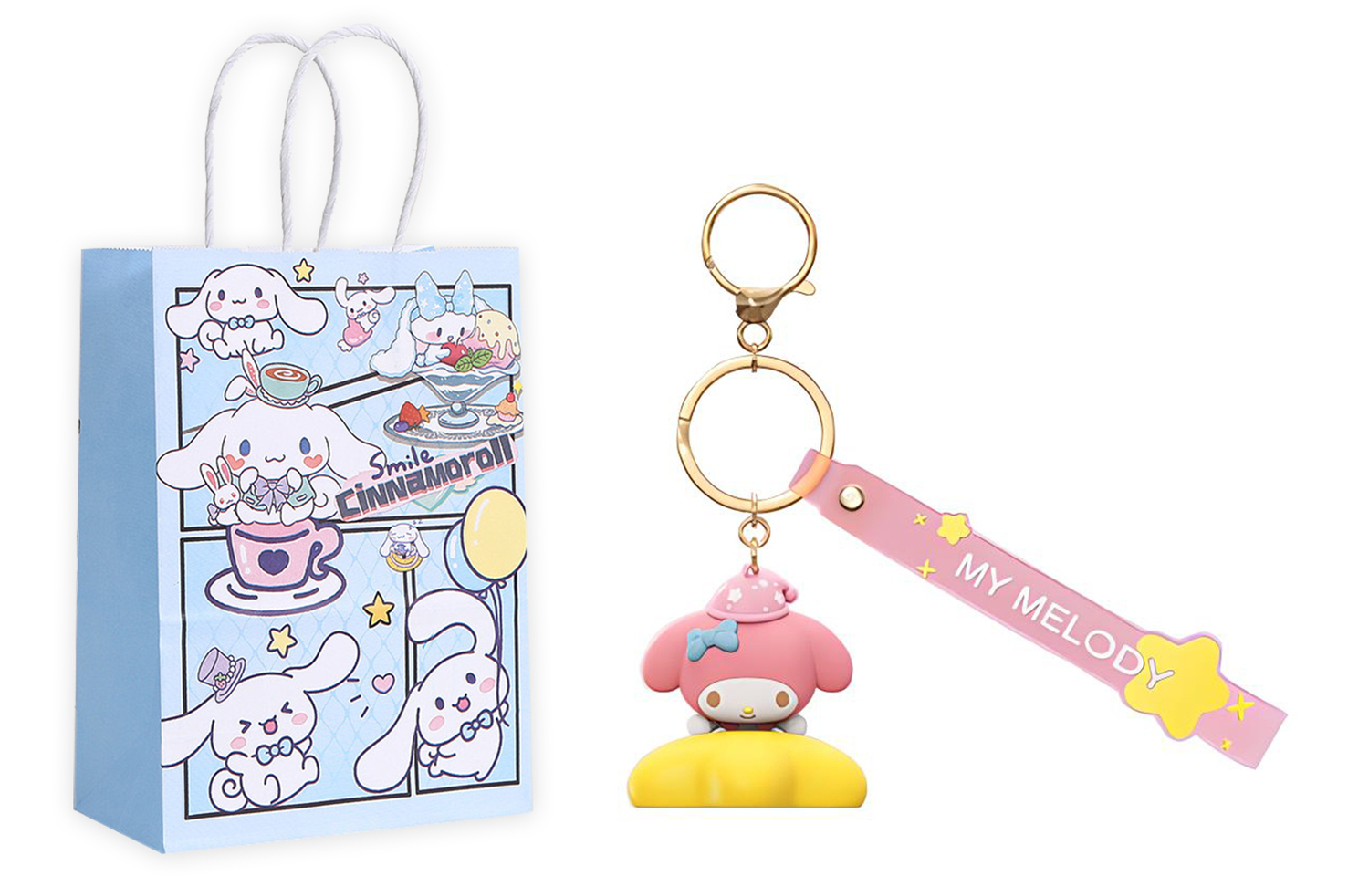 Sanrio Кулон My Melody Kuromi из ПВХ Унисекс, My Melody+Exquisite Shopping Bag
Sanrio Кулон My Melody Kuromi из ПВХ Унисекс, My Melody+Exquisite Shopping Bag