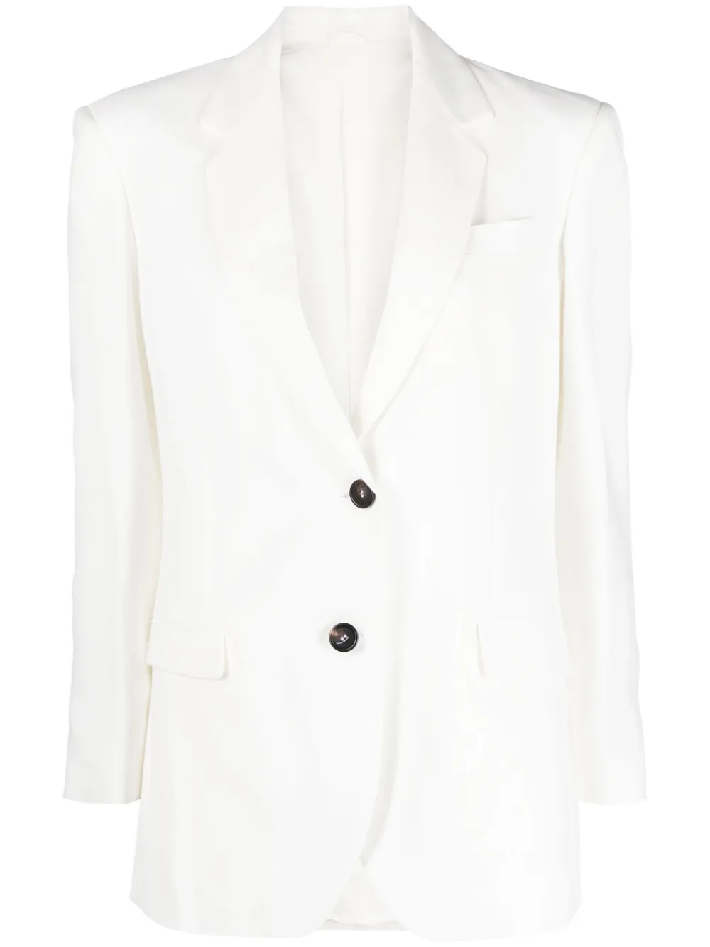 Однобортный пиджак с заостренными лацканами Brunello Cucinelli, белый
Однобортный пиджак с заостренными лацканами Brunello Cucinelli, белый