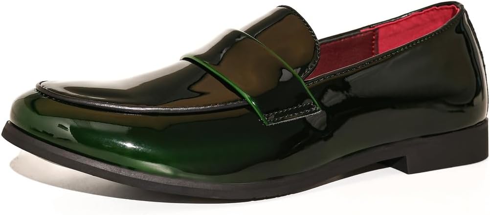 Мужские лоферы Santimon из лакированной кожи, стильные слипоны-мокасины, классический дизайн, формальная и повседневная обувь для костюма и выпускного, зеленый
Мужские лоферы Santimon из лакированной кожи, стильные слипоны-мокасины, классический дизайн, формальная и повседневная обувь для костюма и выпускного, зеленый