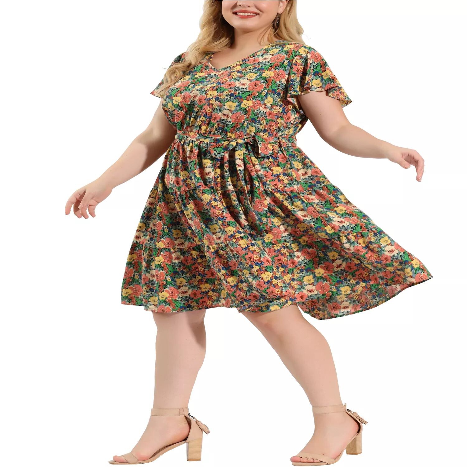 Женское летнее платье миди с v-образным вырезом и эластичной резинкой на талии больших размеров с цветочным принтом Agnes Orinda
Женское летнее платье миди с v-образным вырезом и эластичной резинкой на талии больших размеров с цветочным принтом Agnes Orinda