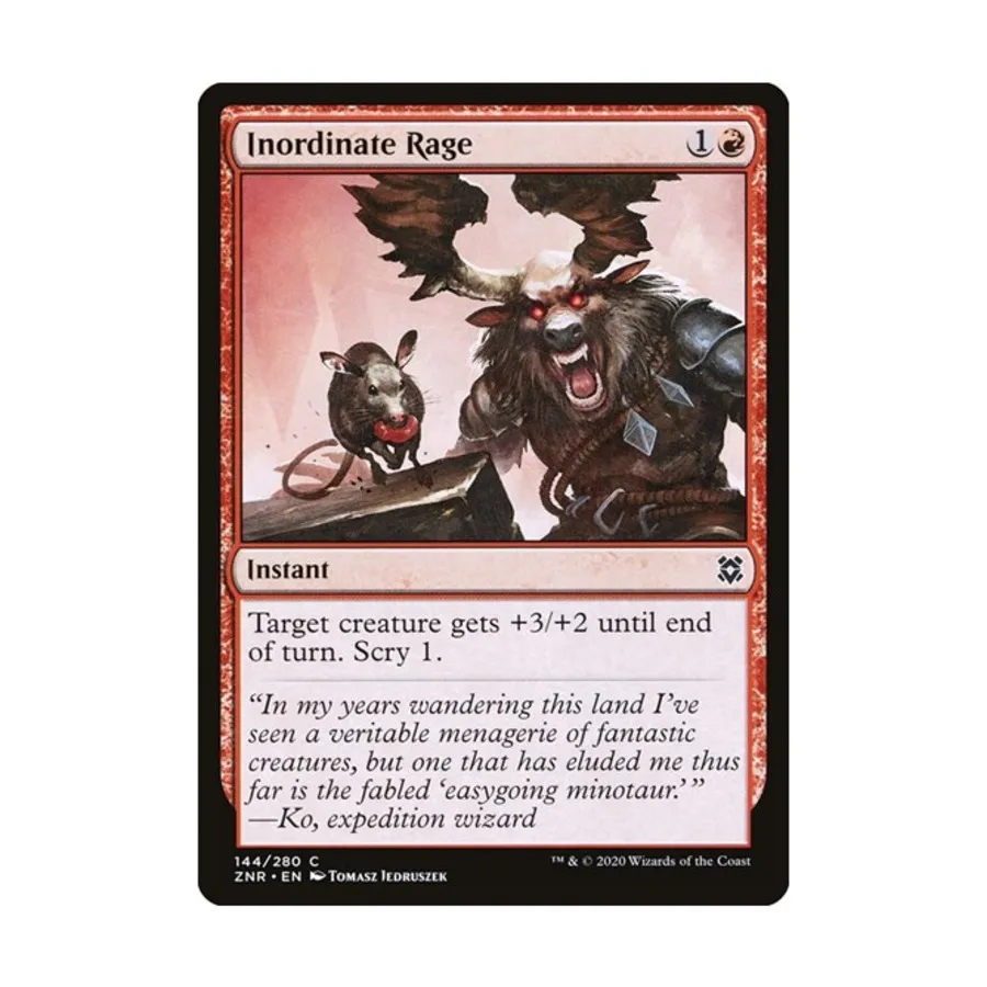 CCG Необычайная ярость (С), MTG - Zendikar Rising
CCG Необычайная ярость (С), MTG - Zendikar Rising